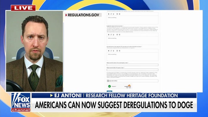DOGE unveils website enabling American people to suggest deregulations