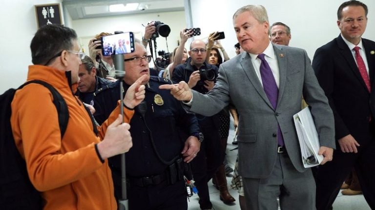 Comer rips ‘paid disrupter’ as briefing on Clinton contempt push devolves into chaos