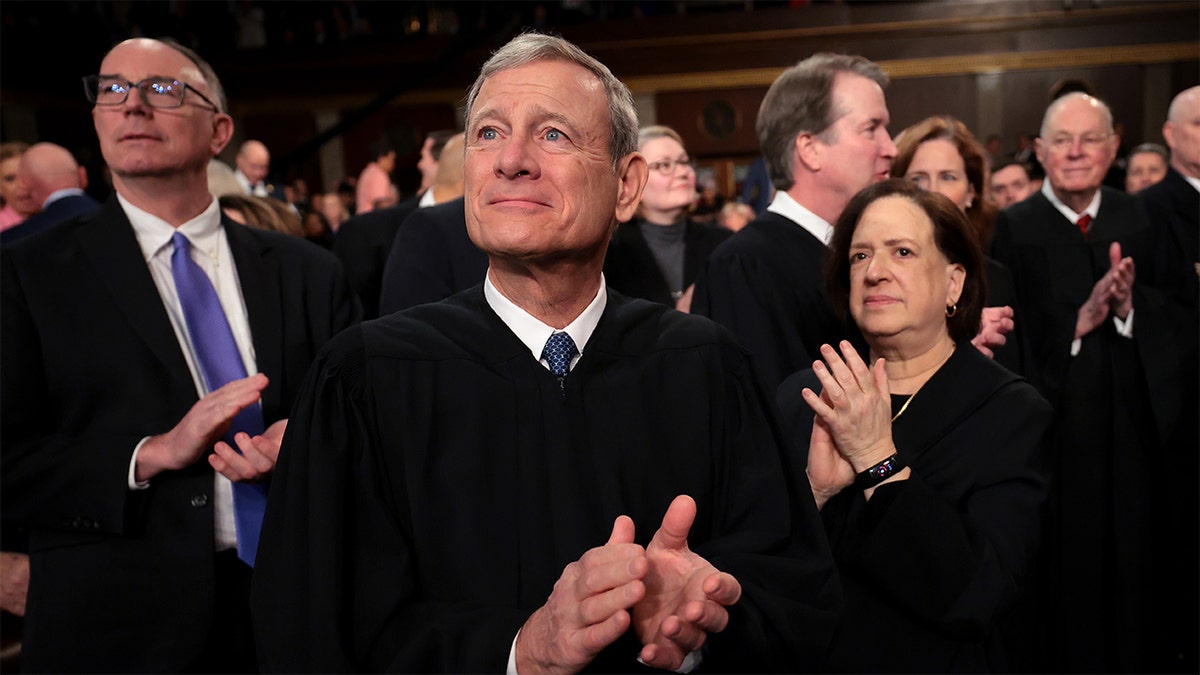 Chief Supreme Court Justice John Roberts attends President Donald Trump